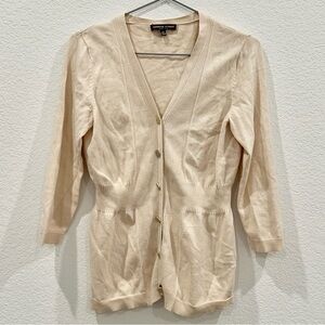 Adrienne Vittadini 3/4 Sleeve Sweater Size PS Cream Color Excellent Condition